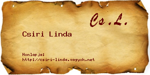 Csiri Linda névjegykártya